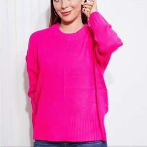 Sew In Love Girls' Day Full Size Center Seam Sweater Pink Size Medium